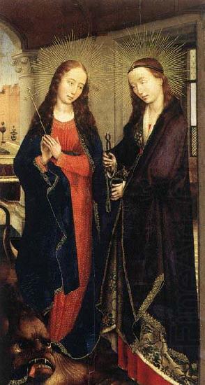 WEYDEN, Rogier van der Sts Margaret and Apollonia china oil painting image